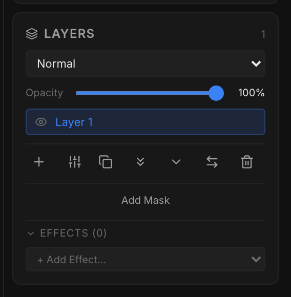 Layers panel showing layer stack with visibility, opacity, and blend mode controls